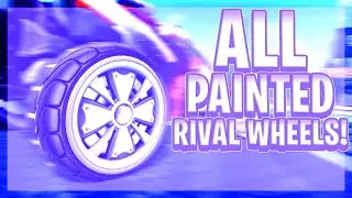 ALL *NEW* PAINTED RIVAL WHEELS! (Rocket League Fan Rewards)