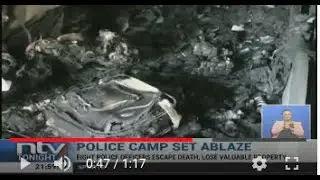 8 police officers escape death after arsonists set camp on fire, Naivasha