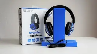 Kopfh&ouml;rer LogiLink Smile Stereo Headset blau LogiLink Over-Ear Headphone