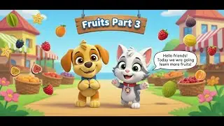 10 Fruits Names | Part 3 | Learning Videos for Kids | Tiny Tales Garden