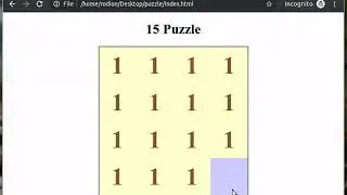 Creating 15 Puzzle game in JavaScript - part 2