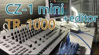 TR-1000 & Behringer CZ-1 Mini with editor in use