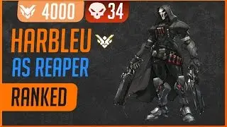 [74] Harbleu as Reaper | 34 Elims | 4000 SR 『Overwatch Pro Replays』