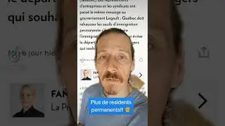 PLUS DE R&Eacute;SIDENTS PERMANENTS 📈 AU QU&Eacute;BEC!! ⚜️#quebec #immigrationquebec #canada