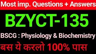 Bzyct 135 important Questions | Bzyct 135 pervious Year Question Paper | bzyct 135
