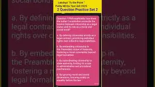 mcqpolity upsc (Citizenship)#civilservices2025