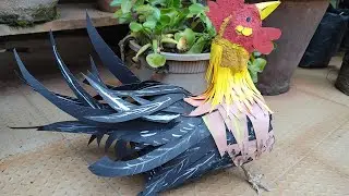 Making of Rooster 🐓 from Paper
