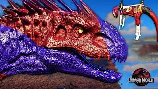 Daredevil I-REX Vs Red Skull Spinosaurus & Indoraptor - Jurassic World Evolution Dinosaurs Fight
