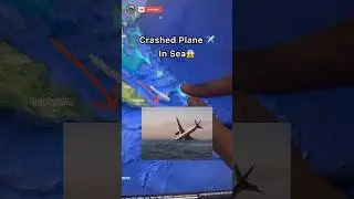 Sunken Airplane ✈️ Caught On Google Earth #shorts #googleearth