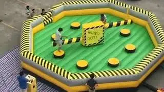 Inflatable meltdown game wipe out sport games  for 8 people