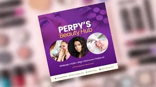 HOW TO DESIGN MAKEUP FLYER USING PHOTOSHOP CC 2019