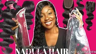 AFFORDABLE ALIEXPRESS BRAZILIAN BODY WAVE BUNDLES + CLOSURE || NADULA HAIR UNBOXING/INITIAL REVIEW
