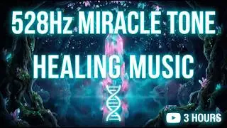 528Hz Miracle Tone | Crystal Cave Healing Music 💎 Repair Your Energy & DNA (3 Hours)