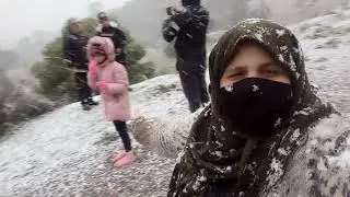 الثلج في جبال الأوراس