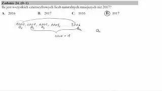 Ile jest wszystkich czterocyfrowych liczb naturalnych mniejszych niż 2017