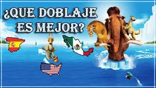 LA ERA DE HIELO - Comparación de doblajes INGLÉS - ESPAÑOL - LATINO.