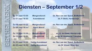 Diensten September 2024