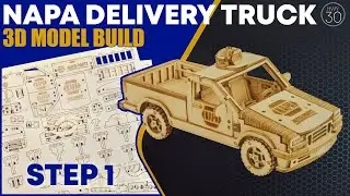 NAPA Delivery Wooden Truck 3D Model WDTRKT21 Build - STEP 1