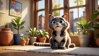 Lulu Cat Finds Her Tail | Funny Cat Song for Kids | Nursery Rhyme with Animal Adventure