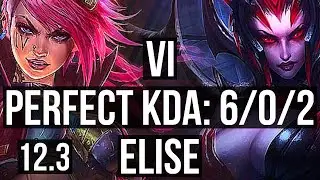 VI vs ELISE (JNG) | 3.3M mastery, 6/0/2, 66% winrate, Dominating | NA Diamond | 12.3