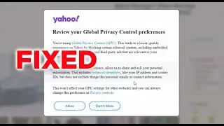 How To Disable Yahoo Global Privacy Control preferences