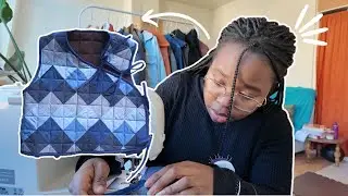 Quilting my dream patchwork denim vest (part two)