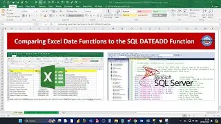 Comparing various Excel Date Functions to SQL DATEADD Function (SQL Server)