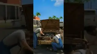 Mehnati Worker Car Repair Karte Hue #funnyshorts #funny #freefire #viral