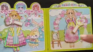 Sticker paperdoll magentic 🥰 | magic girl paperdoll doll yang kawaii & cute 🥰