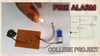 Fire alarm project using transistor| fire alarm circuit using photodiode| fire alarm school project