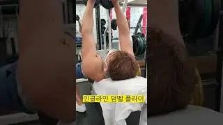 몸짱영어쌤MJ 50대중년보디빌더 시니어몸짱 헬창 윗가슴운동 인클라인덤벨플라이