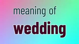 Wedding - 62 English Vocabulary Flashcards