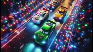 Lightning McQueen contre des Rivaux Colorés | Spécial Noël
