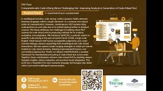 Prashant&rsquo;s PhD Thesis Defense | Improving Analysis & Generation of Code-Mixed Text