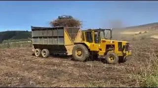 ACO 130i tractor sugarcane transport with Bell cane loader in South Africa