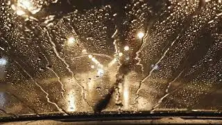 Realistic  Car Rain Ambience 🚗🌧️ - Ultra Hd 4K - 10 Hours Windshield View Loop Video for Sleep
