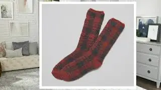 Barefoot Dreams Cozy Chic Women's Plaid Socks on QVC
