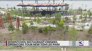 Downtown restaurant owners, operators tour new Tom Lee Park before opening