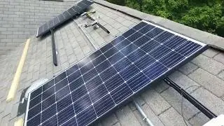 Conduit installation underneath Solar Panels