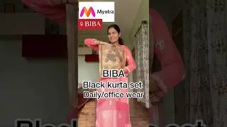 Black kurta set from biba 🖤 Myntra finds 🤗 #shorts #shortvideo #myntra #review #follow #best