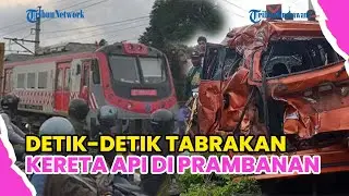 TABRAKAN KERETA API VS MOBIL DAN MOTOR DI PRAMBANAN, 3 ORANG TEWAS !