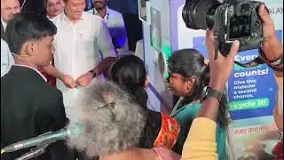 Chocolate ATM to avoid plastic usage. Education minister recognized student's innovation 