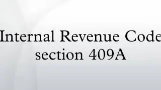Internal Revenue Code section 409A
