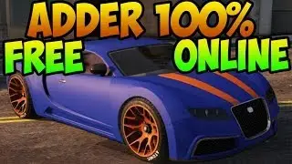 GTA 5 Online - How To Get The Adder For FREE Online! 100% Free Bugatti (GTA 5 Glitches)