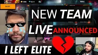 JONTY VAI LIVE ANNOUNCED NEW TEAM FOR ELITE || AFTER JONTY LEFT OG ELITE 💔 || ESPORTS FF
