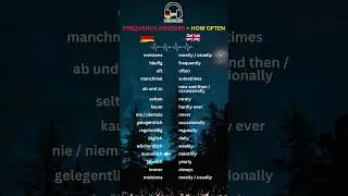 Learn German With Songs Vocabulary Frequency Adverbs &ndash; How often | NeoGerman #shorts