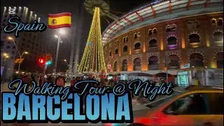 STREETLIFE  Walking Tour At Night In Barcelona Spain 2026 🇪🇸 ❤️🚶🚌 [ 4K - HDR ]