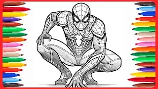 Coloriage Spiderman 🕸️ | Apprends &agrave; Colorier ton Super-H&eacute;ros Pr&eacute;f&eacute;r&eacute; !