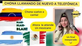 Chona de Cádiz llamando a telefónica. Le atiende un venezolano, un argentino y un mexicano.