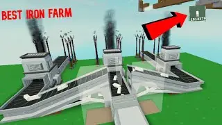 How to make the *Best* Auto Iron Farm (Roblox SkyBlock)
